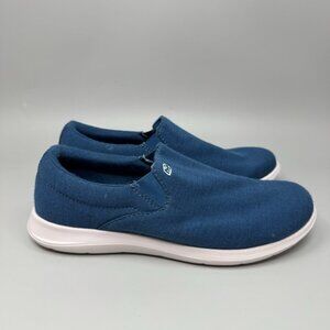 Merinos Womens Wool Slip On Comfort Shoes Casual Size 8 Aqua Blue